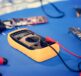Closeup of multimeter electric measure meter