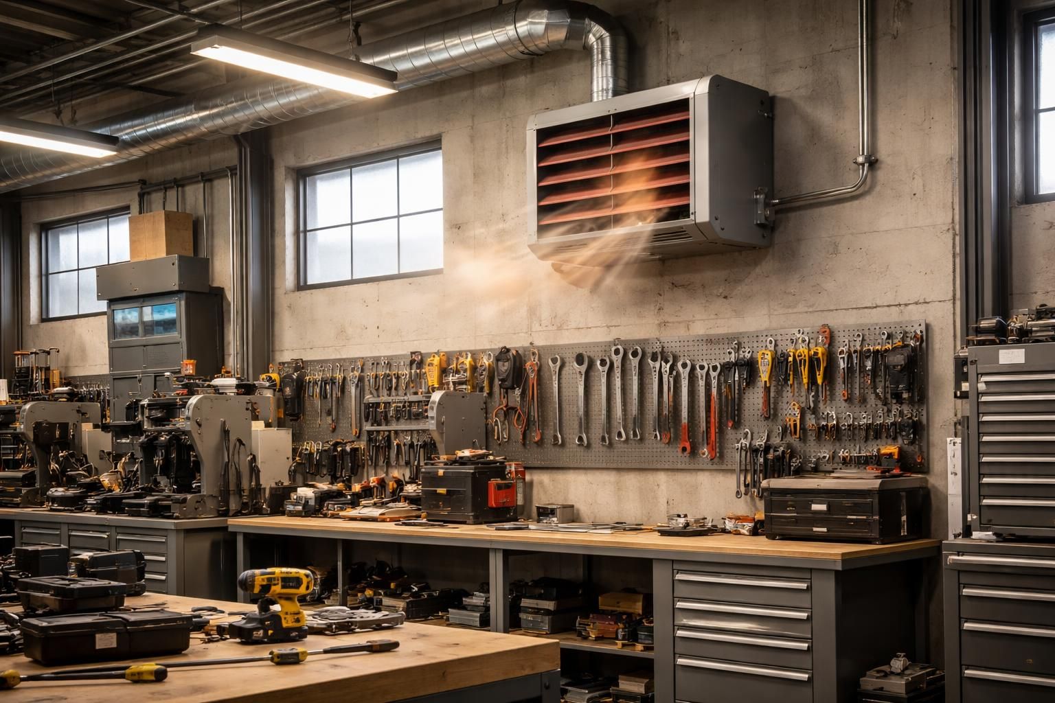 découvrez l'aérotherme, une solution de chauffage performante et efficace idéale pour maintenir la température optimale dans votre atelier toute l'année.