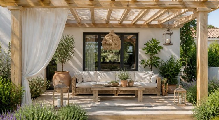 découvrez des idées déco pour aménager un espace cosy et fonctionnel sous une pergola en bois adossée, alliant charme naturel et confort.